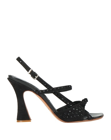 GIANCARLO PAOLI Sandals Black Leather