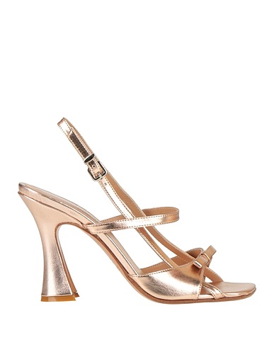 GIANCARLO PAOLI Sandals Rose gold Leather