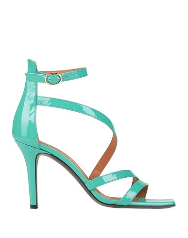 VIA ROMA 15 Sandals Green Leather