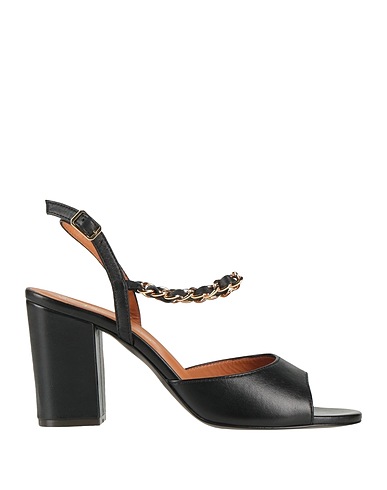 VIA ROMA 15 Sandals Black Leather