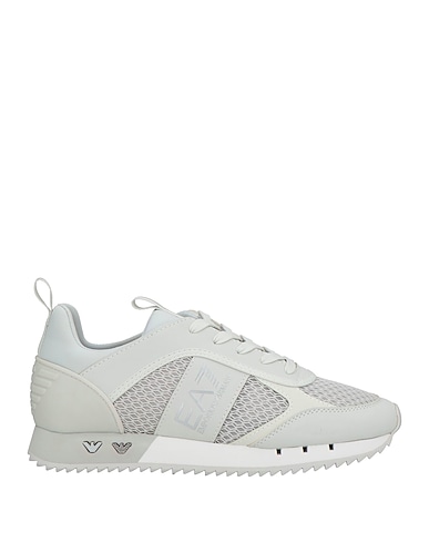 EA7 Sneakers Light grey 100% Polyester, Elastane, Polyurethane coated, Thermoplastic polyurethane