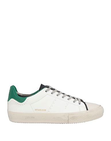 HIDNANDER Sneakers White Leather, Textile fibers