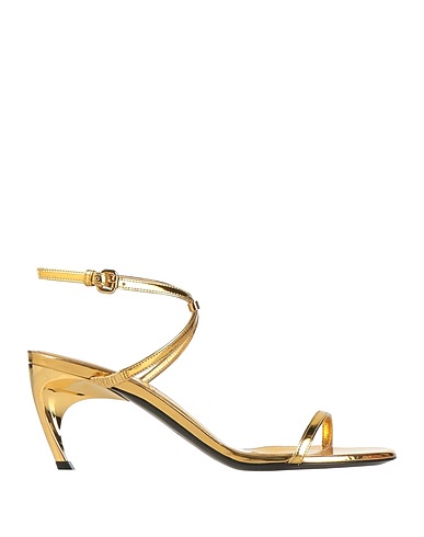 MCQUEEN Sandalen Gold Leder