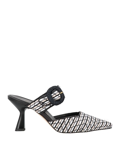 J.A.P. JOSE ANTONIO PEREIRA Mules and clogs Natural raffia, Leather