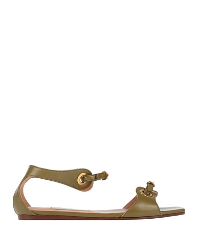 L' AUTRE CHOSE Sandals Military green Leather
