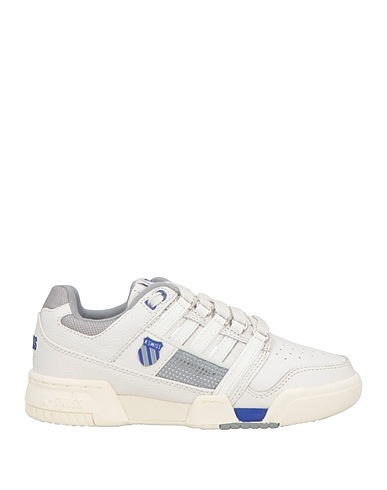 K SWISS Sneakers White Leather, Textile fibers