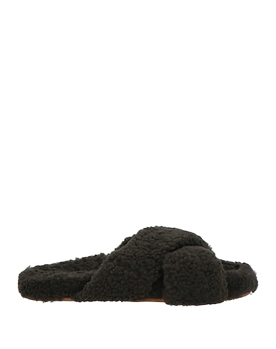 YVES SALOMON Sandals Dark green Leather