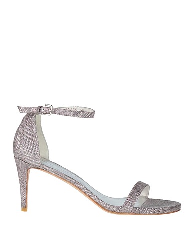 STUART WEITZMAN Sandals Silver Textile fibers