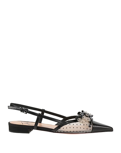 ROBERTO FESTA Footwear Black Leather, Textile fibers