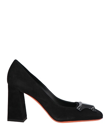 SANTONI Court Black Leather