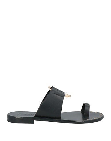 VIA DELLE VILLE Flip flops Black Cowhide