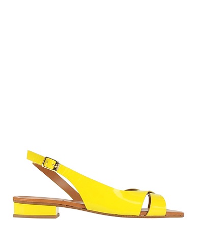 VINCENT VEGA Sandals Yellow Leather