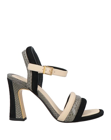 TORY BURCH Sandalen Grau Leder, Wasserschlangenleder