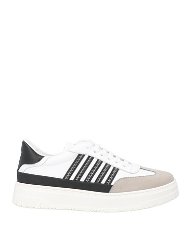 DSQUARED2 Sneakers White Leather, Textile fibres