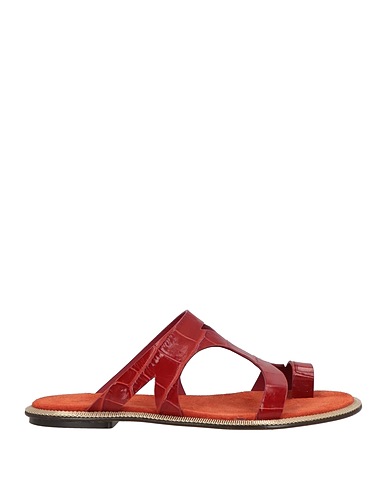 FERRAGAMO Flip flops Rust Calfskin