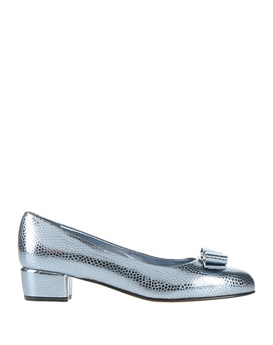 FERRAGAMO Pump Light blue Calfskin