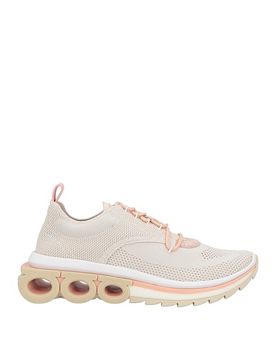 FERRAGAMO Sneakers Light grey Leather, Textile fibres