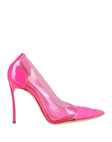 CASADEI Pumps Fuchsia Leder, Gummi, Plastik