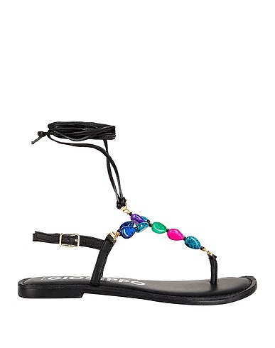 GIOSEPPO Flip flops Black Leather