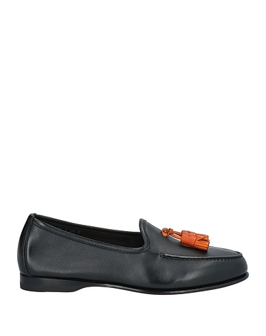 SANTONI Loafers Black Leather