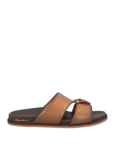 SANTONI Sandals Tan Leather