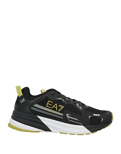 EA7 Sneakers Black 100% Polyester, Thermoplastic polyurethane, Polyurethane coated