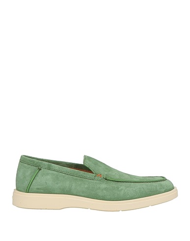 SANTONI Loafers Green Leather