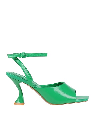 JEANNOT Sandals Green Leather
