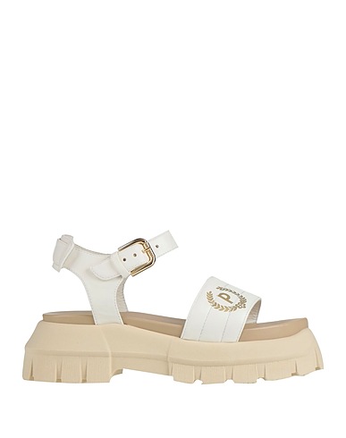POLLINI Sandals White Leather