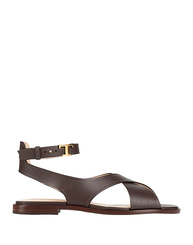 TOD'S Sandals Dark brown Leather