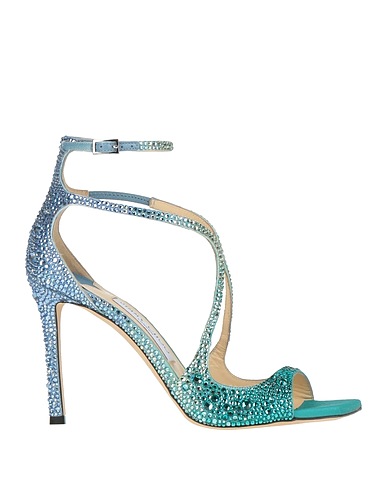 JIMMY CHOO Sandali Turchese Fibre tessili