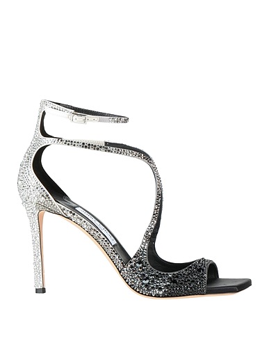 JIMMY CHOO Sandals Black Textile fibers