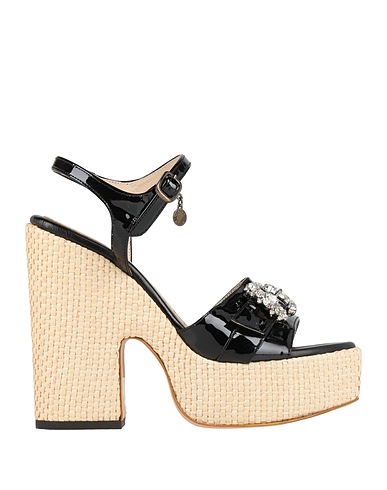 STEFANIA PELLICCI Espadrilles Black Leather