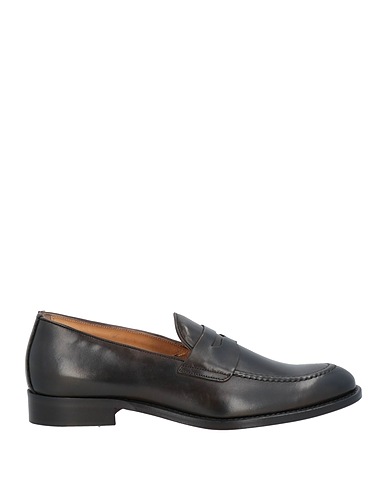 SAXONE Loafers Dark brown Leather