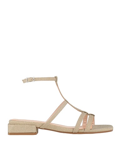 LORENZO MARI Sandals Platinum Textile fibers