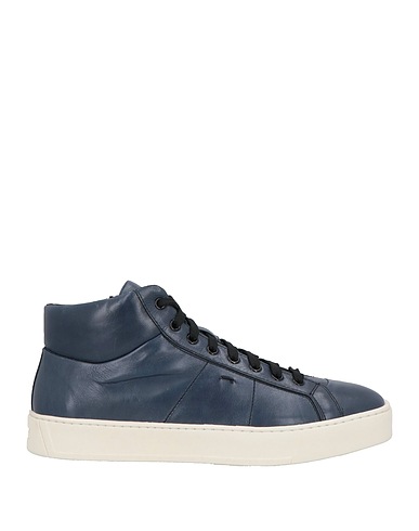 SANTONI Sneakers Navy Leather