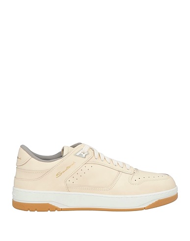 SANTONI Sneakers Cream Leather