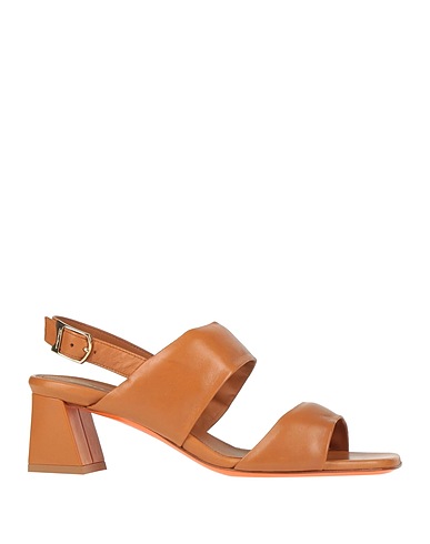 SANTONI Sandals Camel Leather