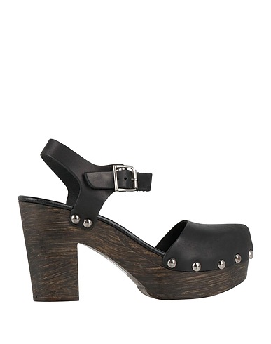 MINE VAGANTI Mules und Clogs Schwarz Leder