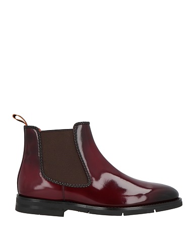 SANTONI Ankle boot Burgundy Leather