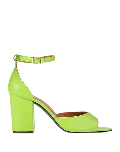 VIA ROMA 15 Sandals Lime green Leather
