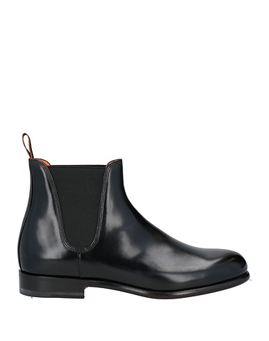 SANTONI Stiefelette Schwarz Leder