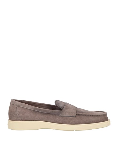SANTONI Loafers Grey Leather