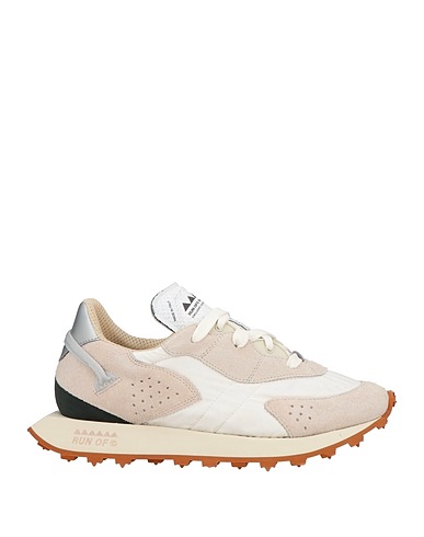 RUN OF Sneakers Off white Leather, Textile fibres