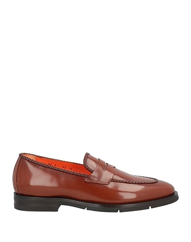 SANTONI Loafers Tan Leather