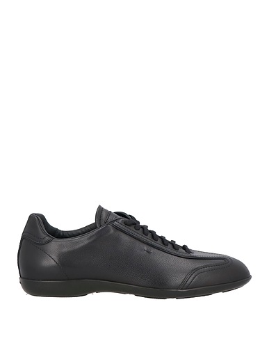 SANTONI Sneakers Black Leather