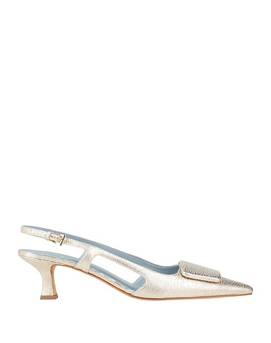 THE RO&F Pumps Platin Leder