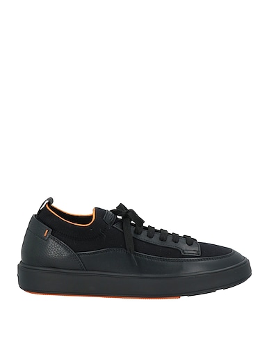 SANTONI Sneakers Leather, Textile fibers