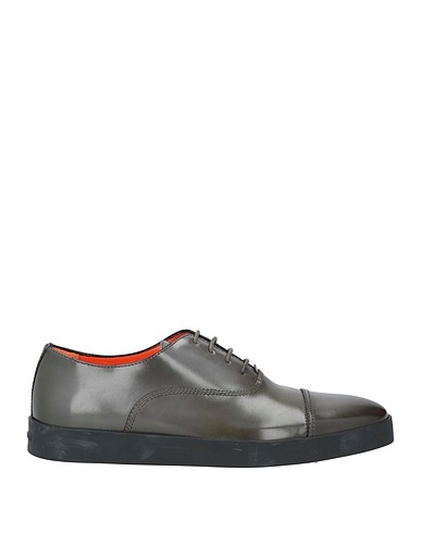 SANTONI Laced shoes Lead Leather