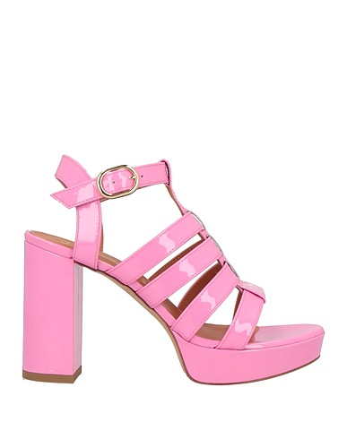 VIA ROMA 15 Sandals Pink Leather